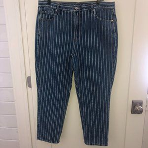 American Eagle Mom jeans sz 16R EUC stripe